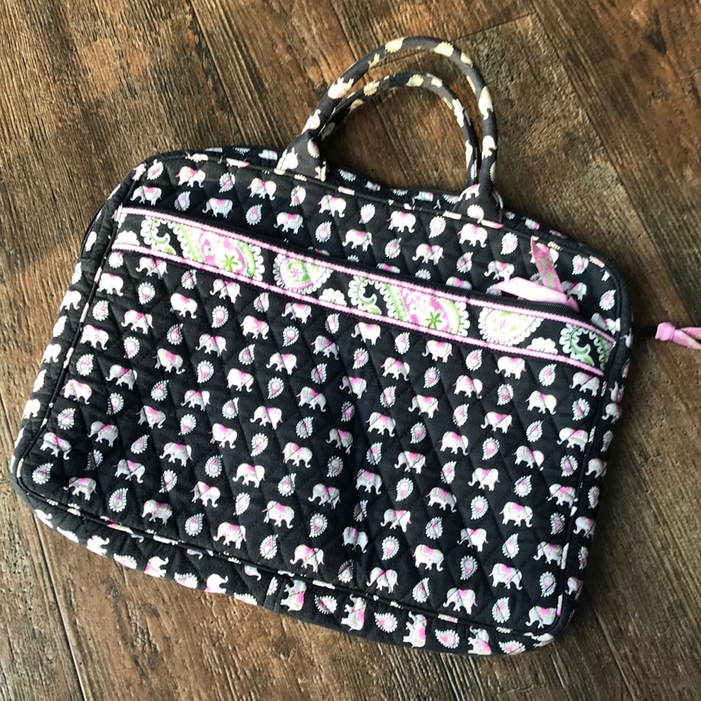 Vera Bradley Laptop Bag Pink Elephants